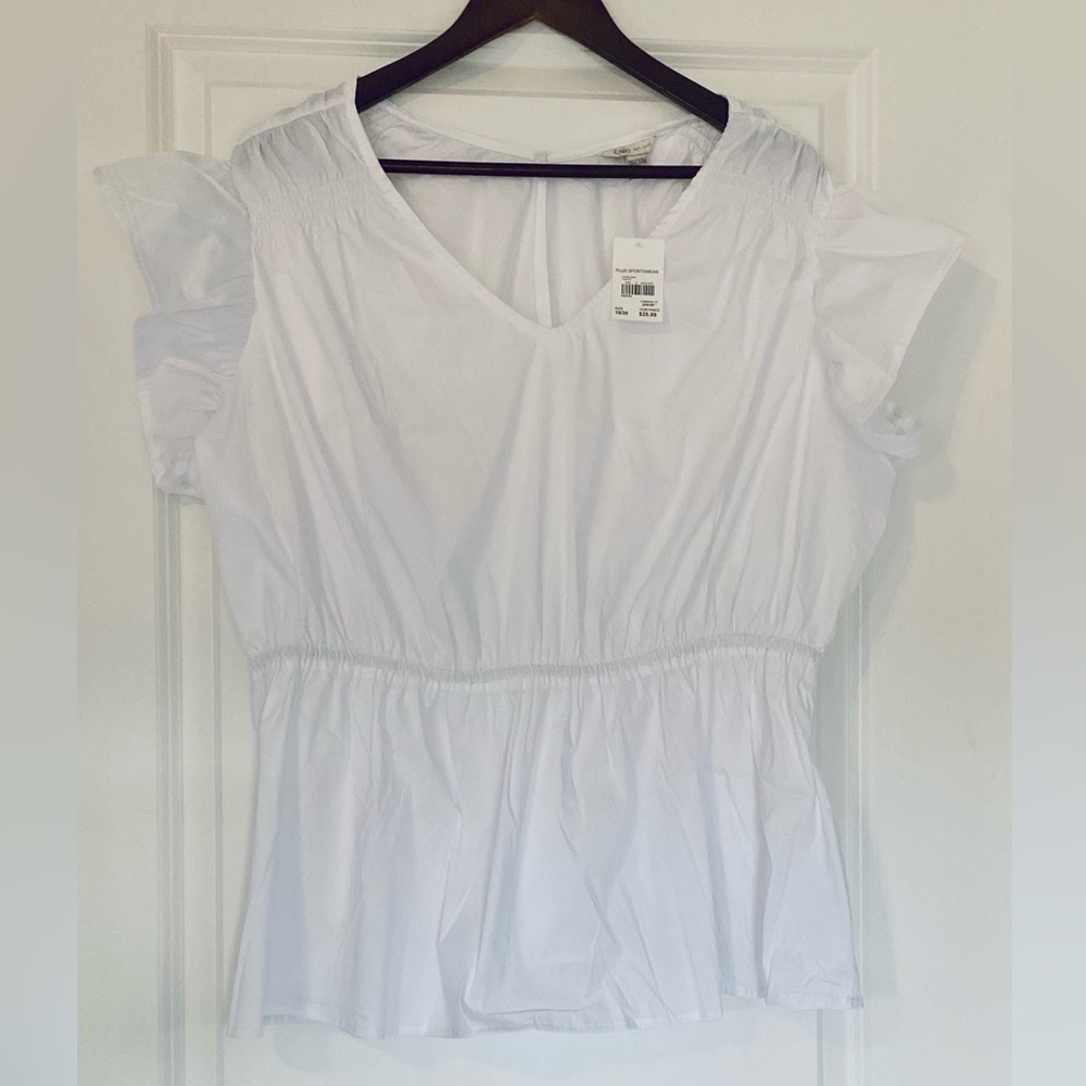 NWT white Cato summer blouse size 18/20